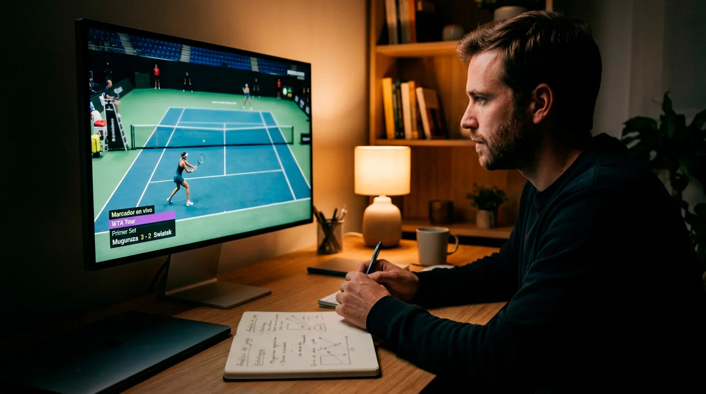 Apuestas en vivo en tenis WTA con impacto del primer set en probabilidades