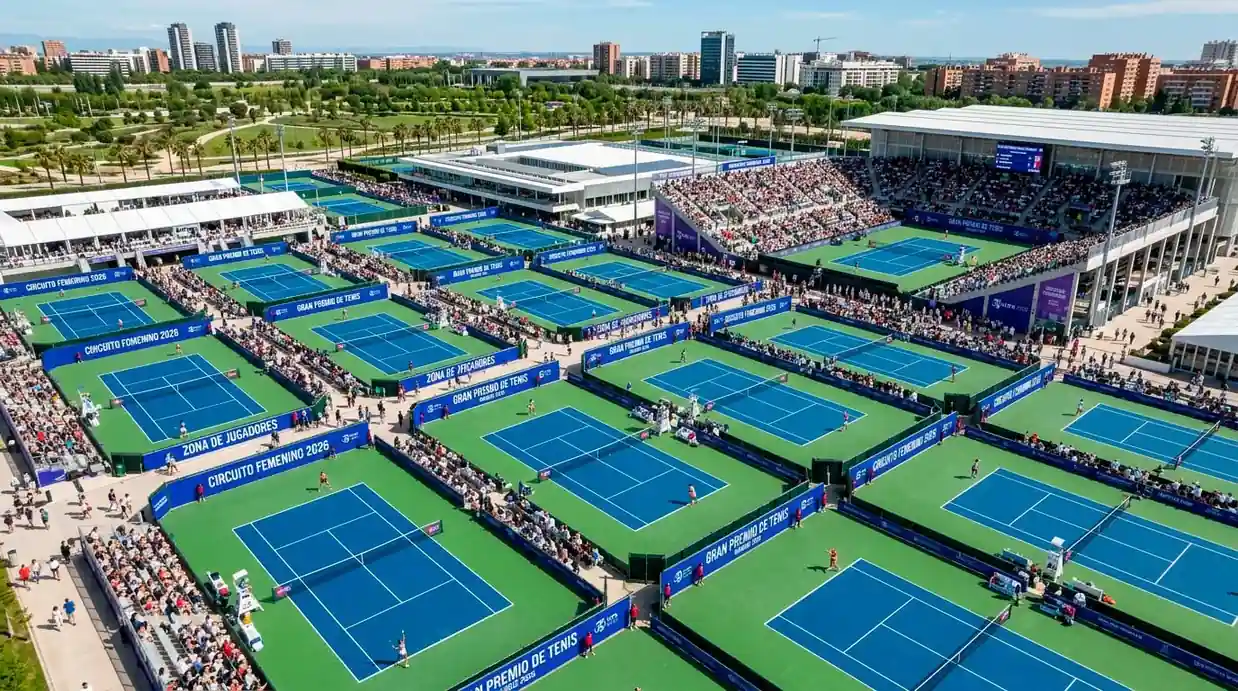 Estructura del circuito WTA 2026 con torneos Grand Slam y WTA 1000